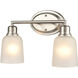 Amberle 2 Light 15.25 inch Brushed Nickel Vanity Light Wall Light